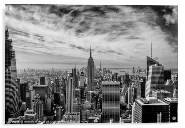 NYC Skyline Acrylic by Hannah Watson
