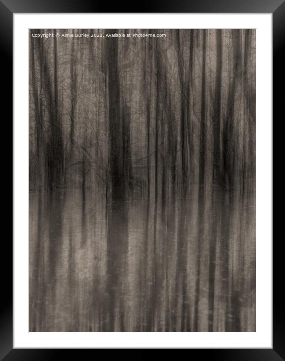 Flood -Black and white Framed Mounted Print by Aimie Burley