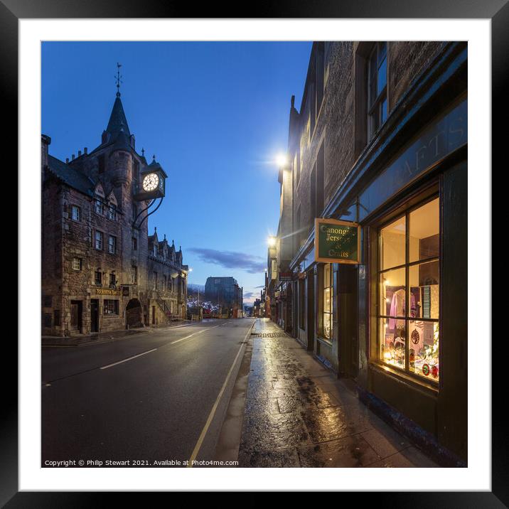 Canongate, Edinburgh Framed Mounted Print by Philip Stewart