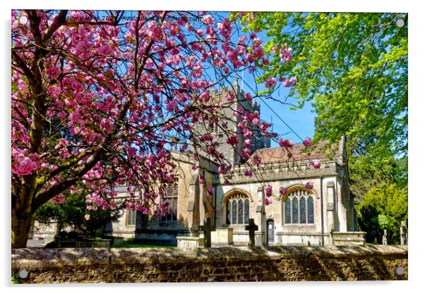 The Minster Church of St Denys, Warminster, UK Acrylic by Andrew Harker