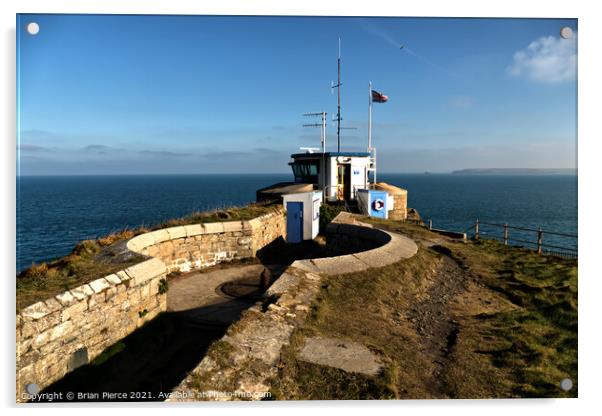 Coastwatch Station, The Island, St Ives, Cornwall Acrylic by Brian Pierce