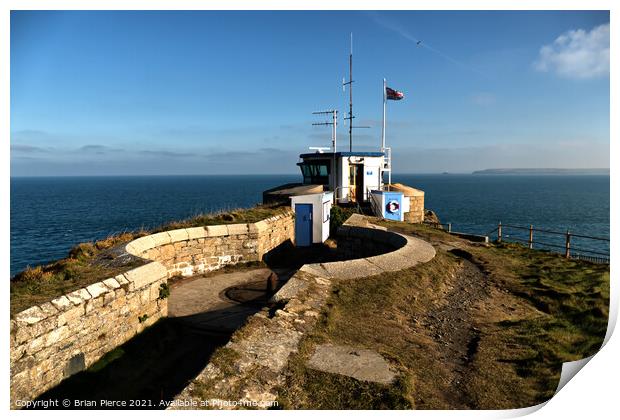 Coastwatch Station, The Island, St Ives, Cornwall Print by Brian Pierce