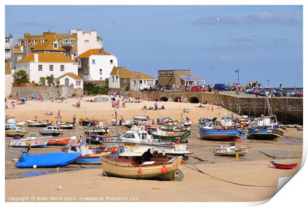 St Ives Harbour, Cornwall  Print by Brian Pierce