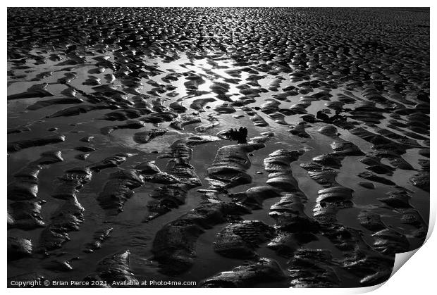 Ripples in the Sand (Monochrome) Print by Brian Pierce