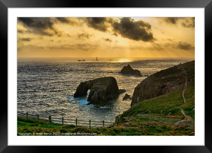 Lands End, Cornwall  Framed Mounted Print by Brian Pierce