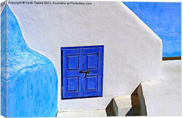 Oia, Santorini, Canvases & Prints Canvas Print by Keith Towers Canvases & Prints