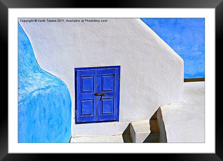 Oia, Santorini, Canvases & Prints Framed Mounted Print by Keith Towers Canvases & Prints