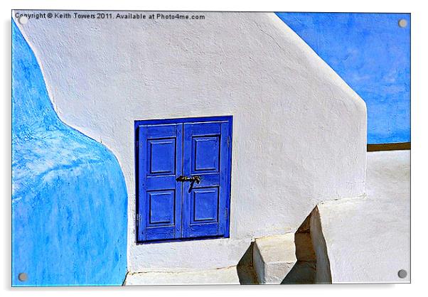 Oia, Santorini, Canvases & Prints Acrylic by Keith Towers Canvases & Prints
