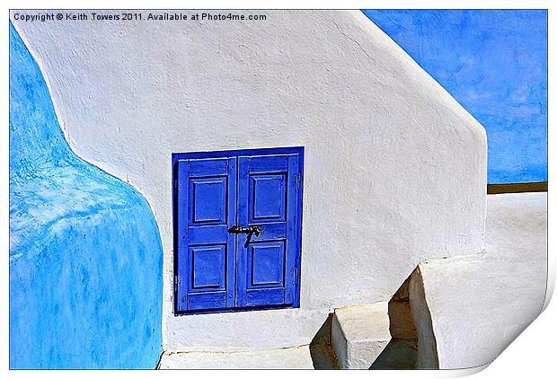 Oia, Santorini, Canvases & Prints Print by Keith Towers Canvases & Prints