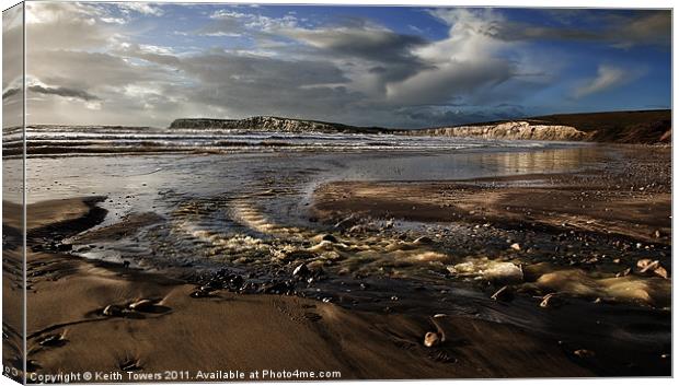 Compton Bay, IW Canvasses & Prints. Canvas Print by Keith Towers Canvases & Prints