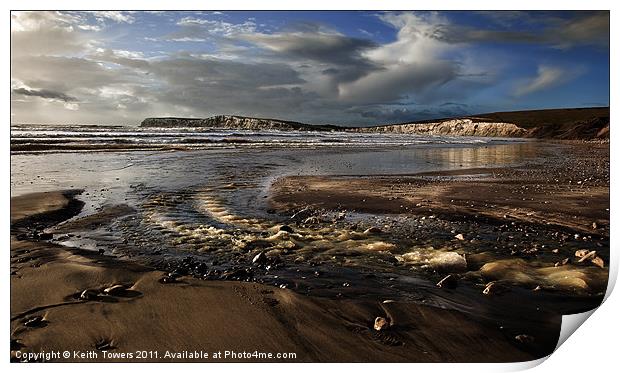 Compton Bay, IW Canvasses & Prints. Print by Keith Towers Canvases & Prints