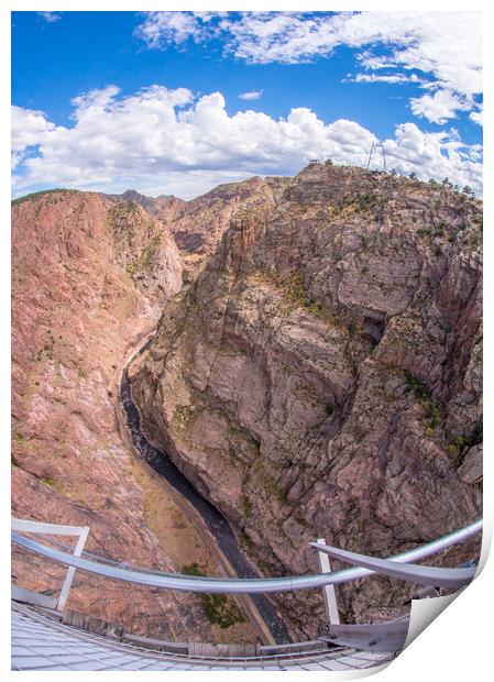 Royal Gorge - view from the bridge Print by Jim Hughes
