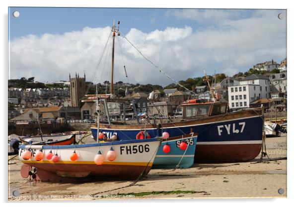 boats on the beach at St Ives, Cornwall  Acrylic by Brian Pierce