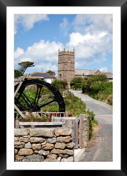 Zennor Village, West Cornwall Framed Mounted Print by Brian Pierce