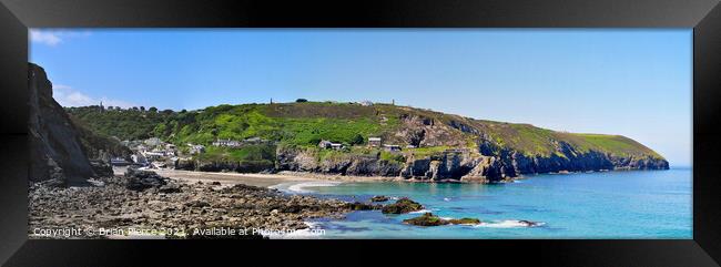 St Agnes, Cornwall Panorama  Framed Print by Brian Pierce