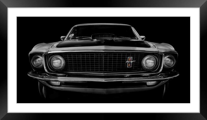 69' Mustang Framed Mounted Print by Kelly Bailey