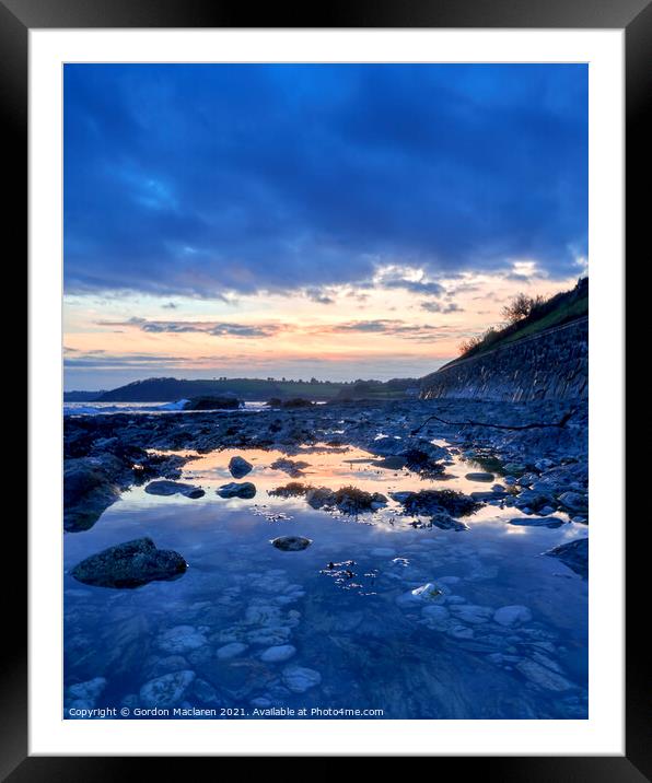 Sunset Falmouth Bay Cornwall Framed Mounted Print by Gordon Maclaren