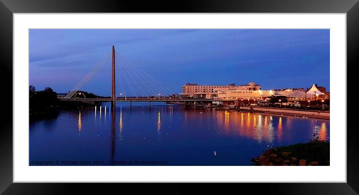 Southport Marine Lake Reflections Framed Mounted Print by Michele Davis