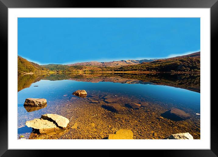Blue Reflections Framed Mounted Print by Jan Allen