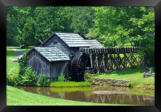 Mabry Mill, Blue Ridge Parkway Framed Print by John Chase