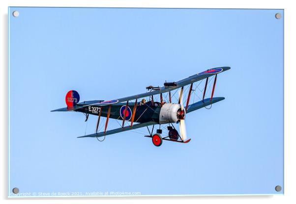Avro 504K Biplane Acrylic by Steve de Roeck