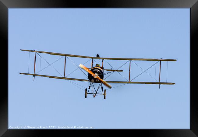 Avro 504K Biplane Framed Print by Steve de Roeck
