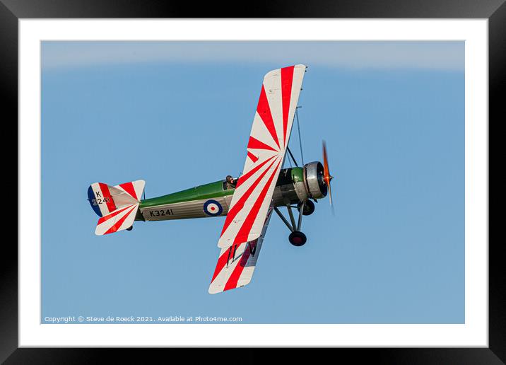 Avro Tutor Trainer Plane Framed Mounted Print by Steve de Roeck