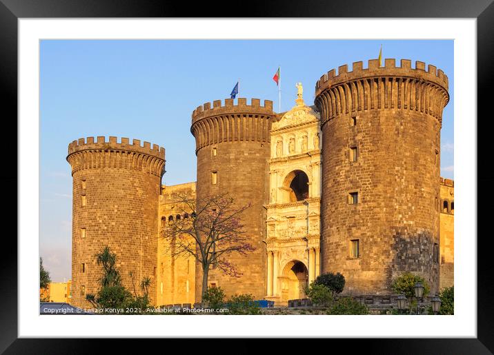 Castel Nuovo - Napoli Framed Mounted Print by Laszlo Konya