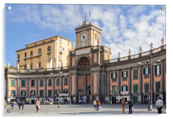 Piazza Dante - Napoli Acrylic by Laszlo Konya