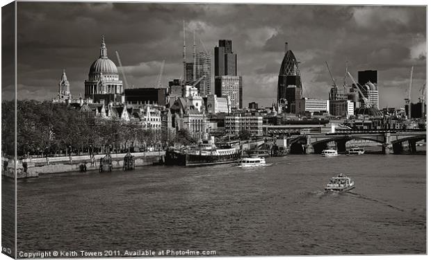 London skyline Westminster Bridge Canvases & Print Canvas Print by Keith Towers Canvases & Prints