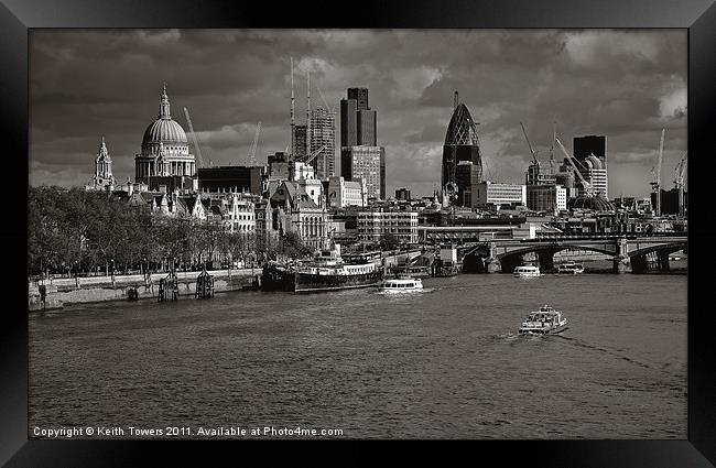 London skyline Westminster Bridge Canvases & Print Framed Print by Keith Towers Canvases & Prints