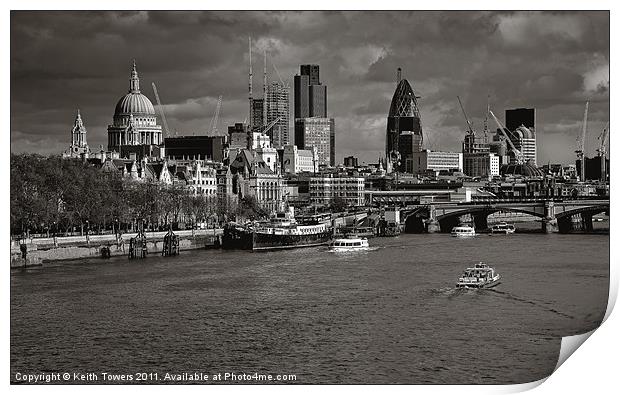 London skyline Westminster Bridge Canvases & Print Print by Keith Towers Canvases & Prints
