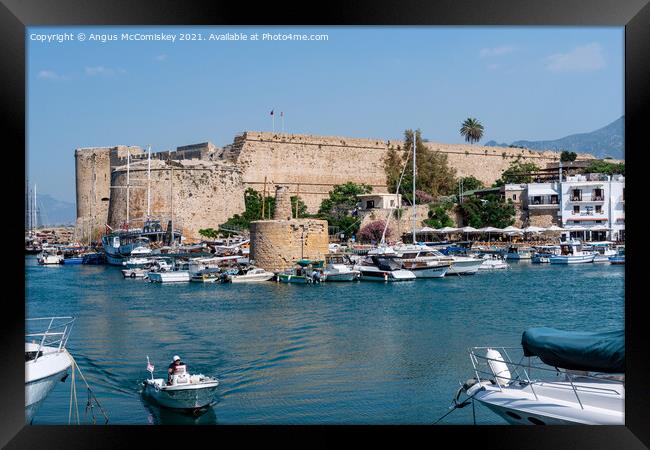 Kyrenia Castle, Northern Cyprus Framed Print by Angus McComiskey