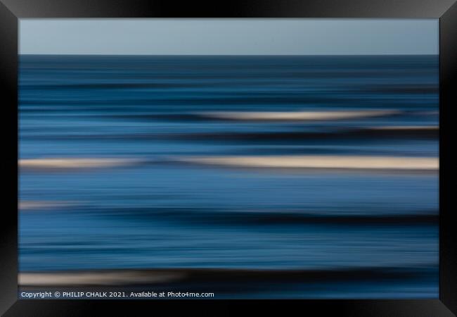 Abstract waves at the seaside 209 Framed Print by PHILIP CHALK