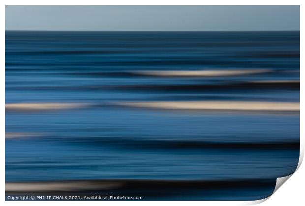 Abstract waves at the seaside 209 Print by PHILIP CHALK