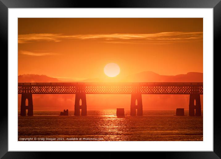 Tay Bridge Sunset Framed Mounted Print by Craig Doogan