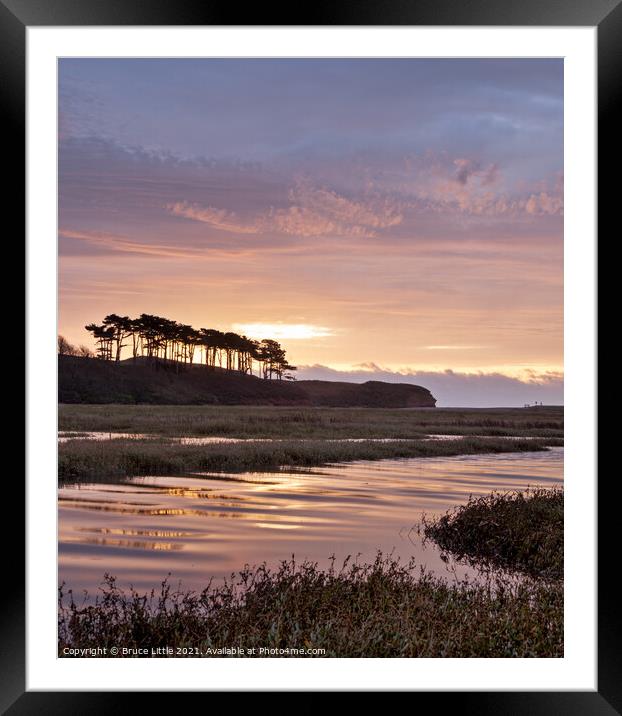 Pastel dawn at Budleigh Salterton Framed Mounted Print by Bruce Little