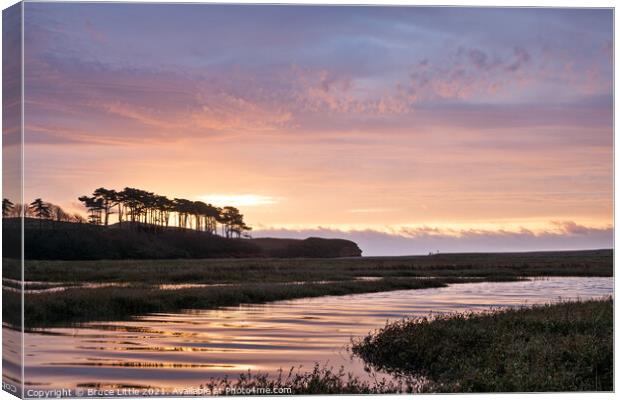 Pastel Sunrise at Budleigh Salterton Canvas Print by Bruce Little