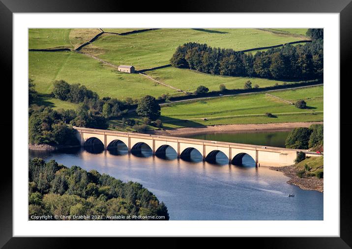 Ashopton Viaduct Framed Mounted Print by Chris Drabble