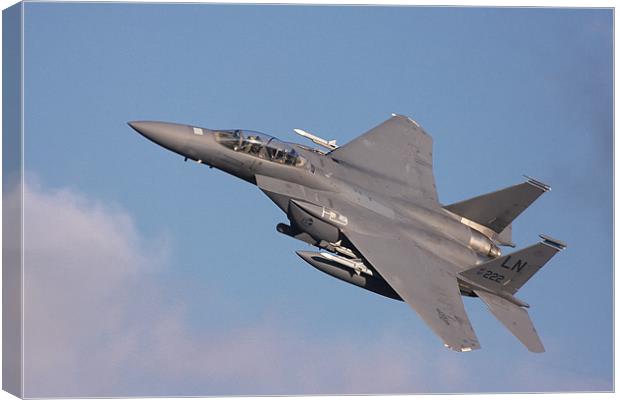 F15 on a turn Canvas Print by Rory Trappe