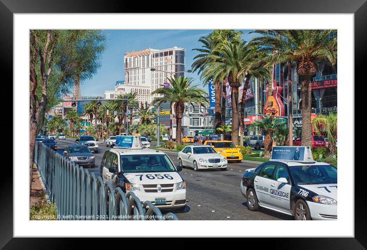 Las Vegas The Strip Framed Mounted Print by keith hannant
