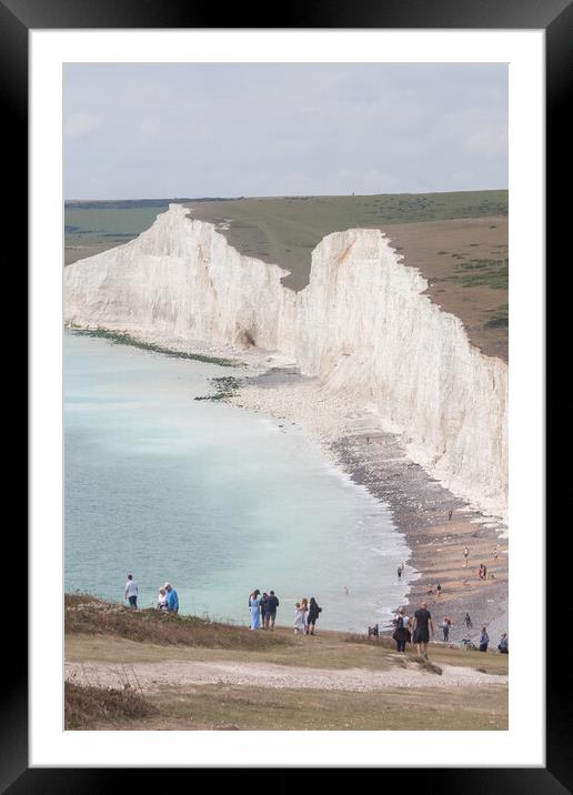 Seven Sisters Cliffs  Framed Mounted Print by Graham Custance