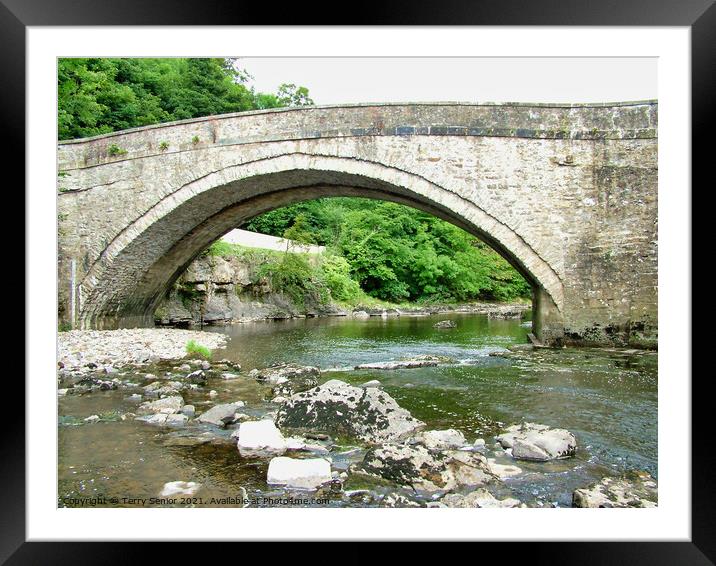 Bridge over the River Ure in the Yorkshire Dales Framed Mounted Print by Terry Senior