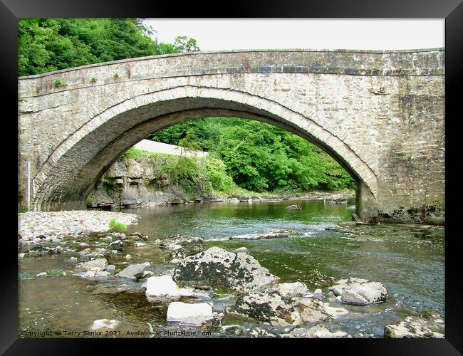 Bridge over the River Ure in the Yorkshire Dales Framed Print by Terry Senior