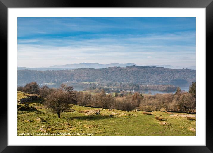 Windermere Framed Mounted Print by Liz Withey