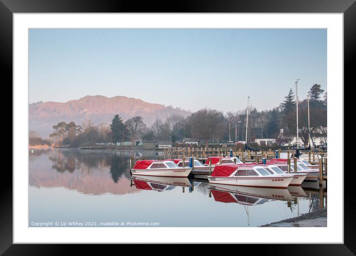 Waterhead, Windermere Framed Mounted Print by Liz Withey