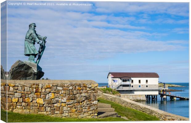 Moelfre Lifeboat Station Anglesey Canvas Print by Pearl Bucknall