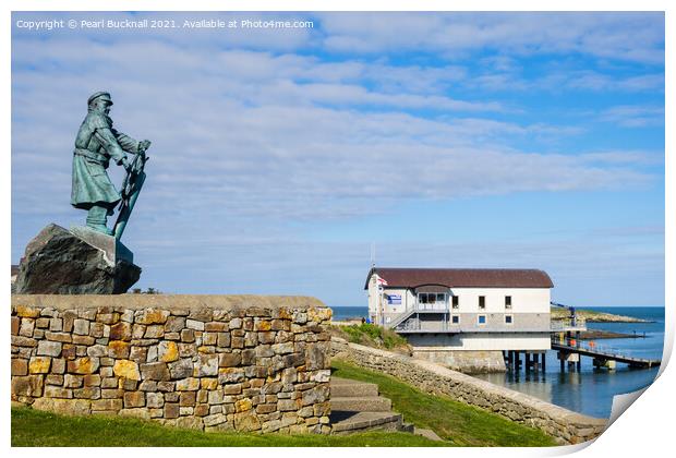 Moelfre Lifeboat Station Anglesey Print by Pearl Bucknall