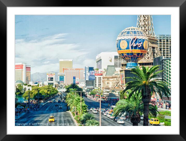 Las Vegas The Strip Framed Mounted Print by keith hannant