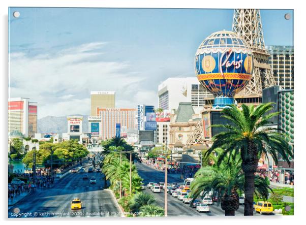Las Vegas The Strip Acrylic by keith hannant
